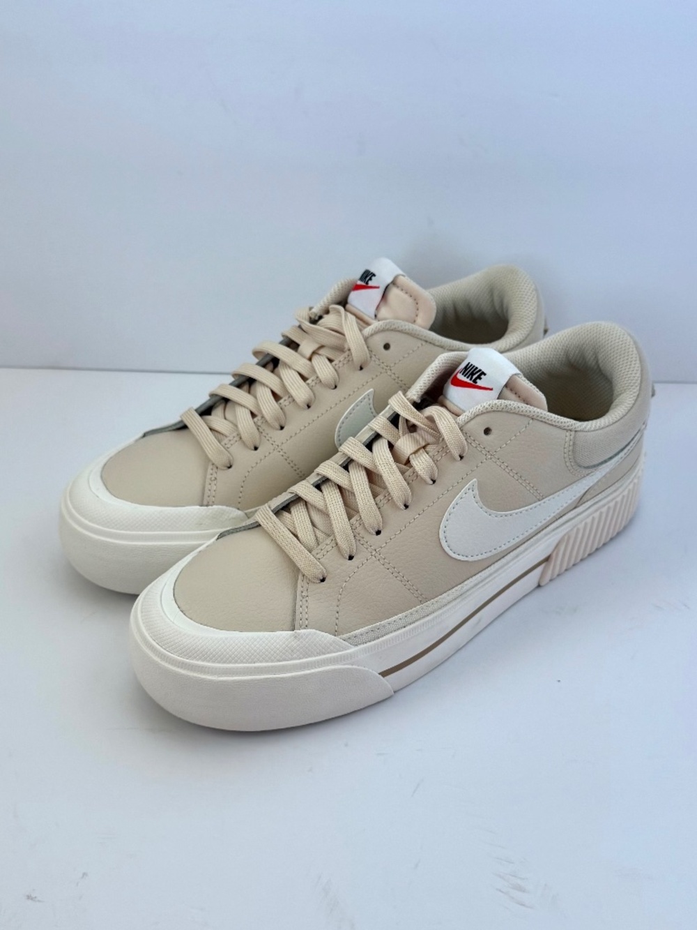 Nike Court Legacy Lift Pearl White Platform Sneakers Women’s 8.5